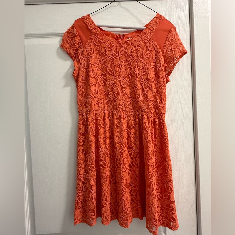 Coincidence & Chance Coral Lace Dress